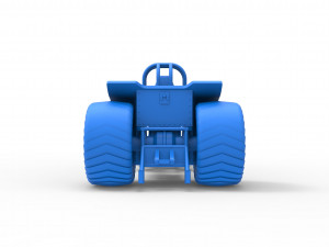 Mini Rod pulling tractor with jet engine 2 Scale 1 to 25 Model Cetak 3D