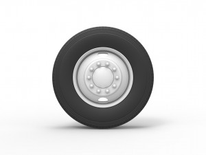 2 Hole front wheel of old school truck Scale 1 to 25 3D Print Model