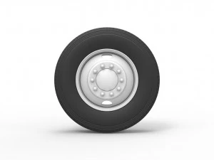 2 Hole front wheel of old school truck Scale 1 to 25 3D Print Model