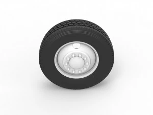 2 Hole front wheel of old school truck Scale 1 to 25 3D Print Model