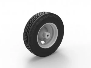 2 Hole front wheel of old school truck Scale 1 to 25 3D Print Model