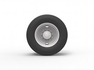 2 Hole rear double wheel of old school truck Scale 1 to 25 3Dプリントモデル
