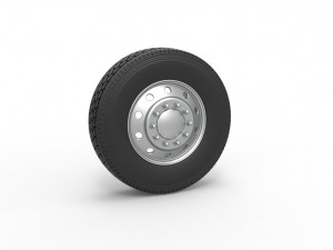 10 Hole front wheel of old school truck Scale 1 to 25 Modelo de Impressão 3D