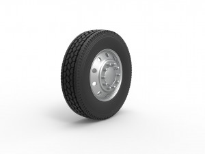 10 Hole front wheel of old school truck Scale 1 to 25 Modelo de impresión 3D
