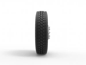 10 Hole front wheel of old school truck Scale 1 to 25 3D Print Model