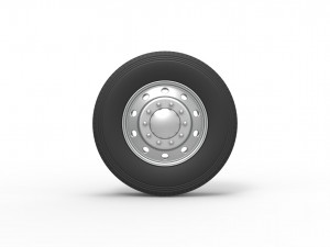 10 Hole front wheel of old school truck Scale 1 to 25 Modelo de impresión 3D