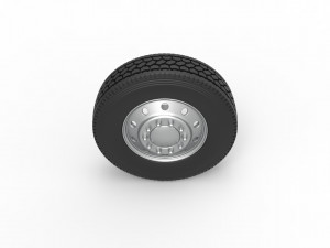 10 Hole front wheel of old school truck Scale 1 to 25 Modelo de impresión 3D