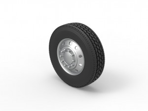 10 Hole front wheel of old school truck Scale 1 to 25 Modelo de impresión 3D