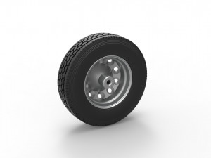 10 Hole front wheel of old school truck Scale 1 to 25 Modelo de impresión 3D