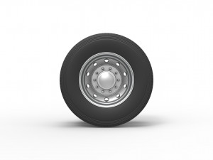 10 Hole rear double wheel of old school truck Scale 1 to 25 3D Baskı Modeli