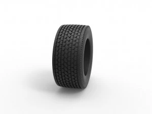 Super single semi tire Scale 1 to 25 3D Print Model