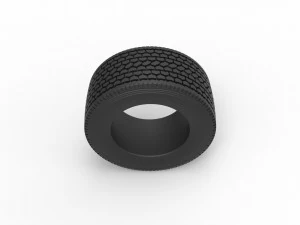 Super single semi tire Scale 1 to 25 3D Print Model