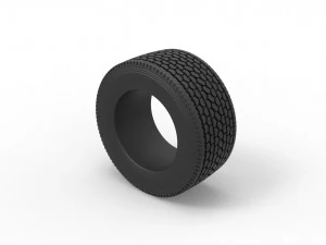 Super single semi tire Scale 1 to 25 3D Print Model