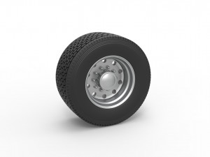 Super single semi wheel Scale 1 to 25 3Dプリントモデル