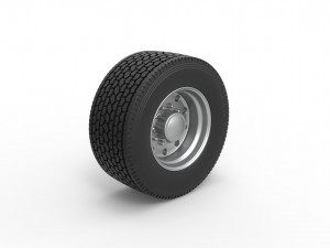 Super single semi wheel Scale 1 to 25 3D प्रिंट मॉडल