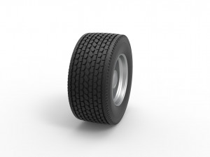 Super single semi wheel Scale 1 to 25 3D प्रिंट मॉडल