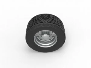 Super single semi wheel Scale 1 to 25 3D Print Model