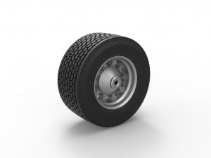 Super single semi wheel Scale 1 to 25 3D प्रिंट मॉडल