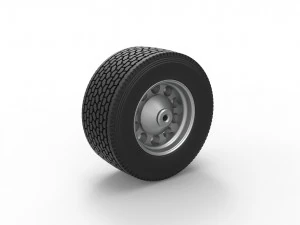 Super single semi wheel Scale 1 to 25 3D Print Model