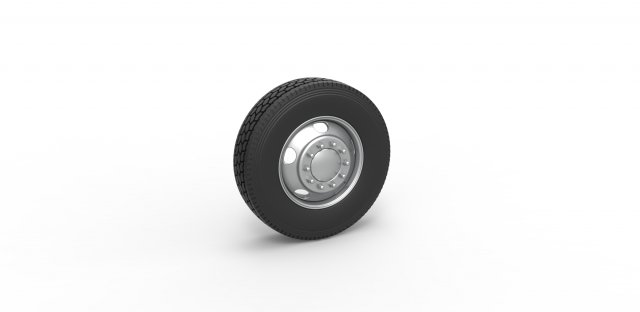 5 Hole front wheel of old school truck Scale 1 to 25 Modelo de Impressão 3D .c4d .max .obj .3ds .fbx .stl .blend 