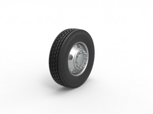 5 Hole front wheel of old school truck Scale 1 to 25 Modelo de Impressão 3D