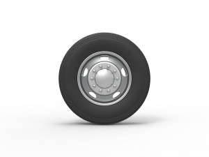 5 Hole front wheel of old school truck Scale 1 to 25 Modelo de Impressão 3D