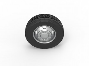 5 Hole front wheel of old school truck Scale 1 to 25 Modelo de Impressão 3D