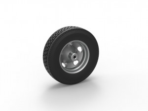 5 Hole front wheel of old school truck Scale 1 to 25 Modelo de Impressão 3D