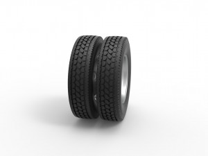 5 Hole rear double wheel of old school truck Scale 1 to 25 Modèles 3D en vedette