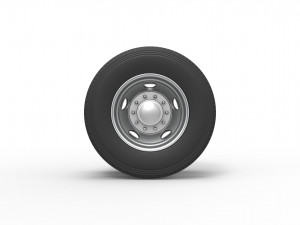 5 Hole rear double wheel of old school truck Scale 1 to 25 Modèles 3D en vedette