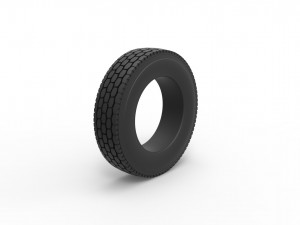 Semi truck tire Scale 1 to 25 3D Принт Модель