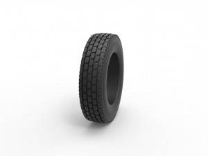 Semi truck tire Scale 1 to 25 3D Принт Модель