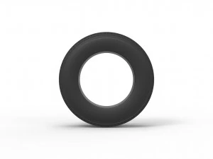 Semi truck tire Scale 1 to 25 3D Print Model