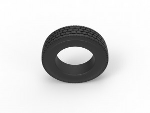 Semi truck tire Scale 1 to 25 3D Принт Модель