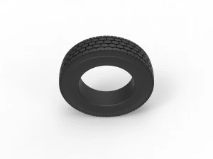 Semi truck tire Scale 1 to 25 3D Print Model