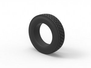 Semi truck tire Scale 1 to 25 3D Принт Модель