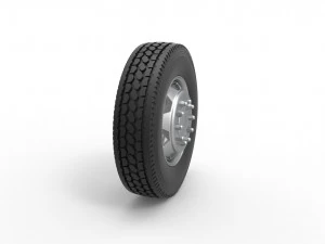 7 Hole front wheel of old school truck Scale 1 to 25 3D Print Model