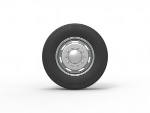 7 Hole front wheel of old school truck Scale 1 to 25 3D 프린트 모델