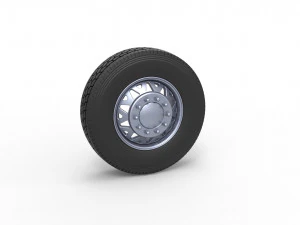 Переднее кастомное колесо полуприцепа Масштаб от 1 до 25 3D Принт Модель