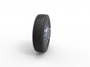 Front custom wheel of semi truck Scale 1 to 25 Modello di stampa 3D