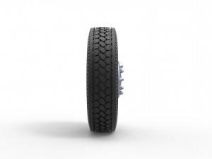Front custom wheel of semi truck Scale 1 to 25 Modello di stampa 3D