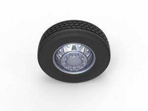 Front custom wheel of semi truck Scale 1 to 25 Modello di stampa 3D