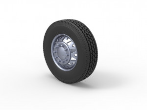 Front custom wheel of semi truck Scale 1 to 25 Modello di stampa 3D