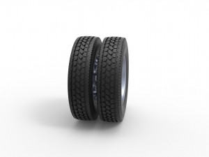Rear custom wheel of semi truck Scale 1 to 25 3D Print Model
