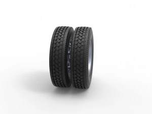 Rear custom wheel of semi truck Scale 1 to 25 3D Print Model
