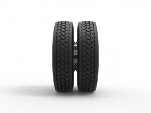 Rear custom wheel of semi truck Scale 1 to 25 3D Print Model