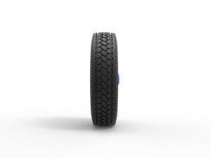 Front 6 spoke wheel of old school truck Scale 1 to 25 3D Принт Модель
