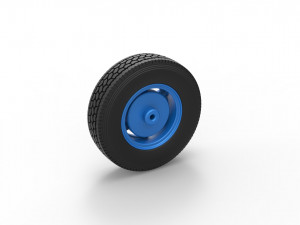 Front 6 spoke wheel of old school truck Scale 1 to 25 3D Принт Модель