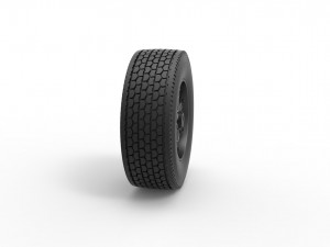 Front float 6 spoke wheel of old school truck Scale 1 to 25 3D Print Model
