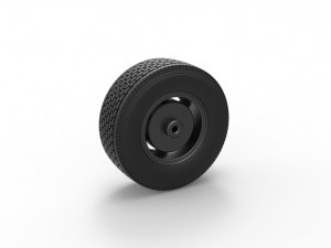 Front float 6 spoke wheel of old school truck Scale 1 to 25 3D Print Model